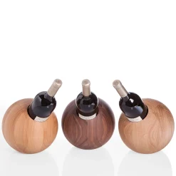 Boccia Oak Wood Sphere Wine Holder