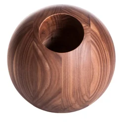 Boccia Walnut Wood Sphere Wine Holder