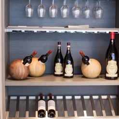 Boccia Walnut Wood Sphere Wine Holder