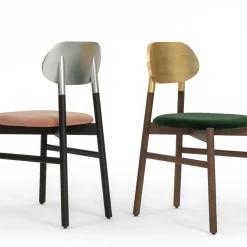 Bokken Silver and Antiqued Pink Chair by Bellavista & Piccini