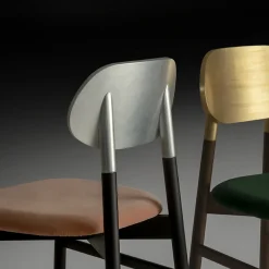 Bokken Silver and Antiqued Pink Chair by Bellavista & Piccini