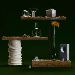 Bolle Gray Drop-Shaped Vase