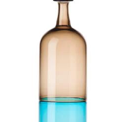 Bolle Tall Vase by Tapio Wirkkala in Taupe/Aqua