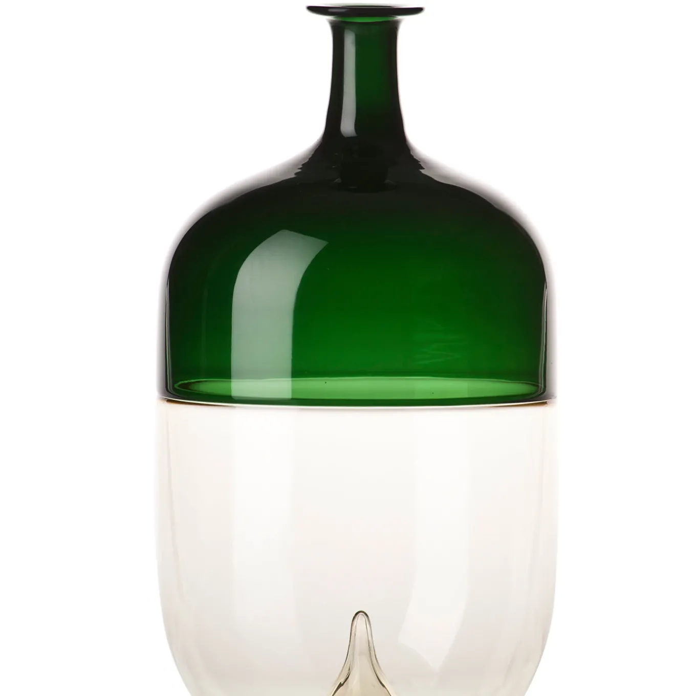 Bolle Tall Vase by Tapio Wirkkala in Green/Straw