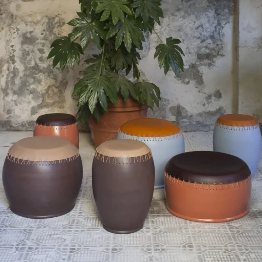 Bombo Azure Stool by Nestor Perkal