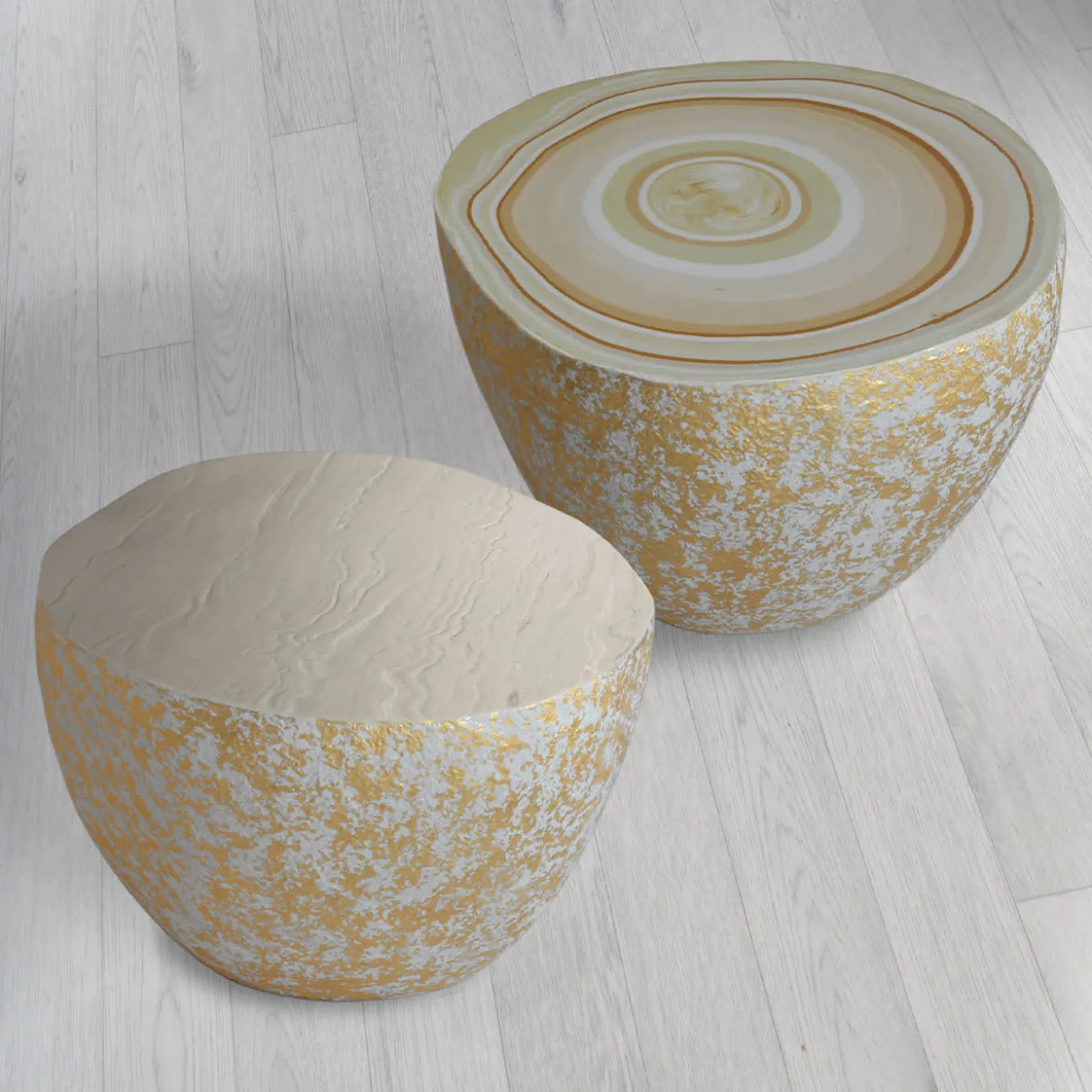 BonBon Irregular Golden & Beige Coffee Table #2