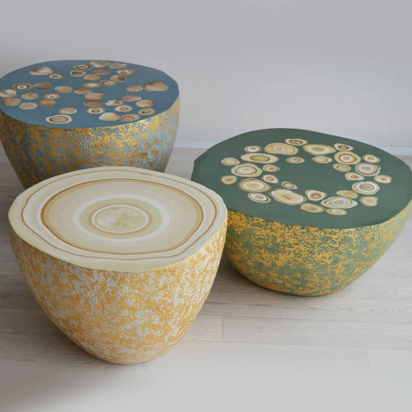 BonBon Irregular Golden & Beige Coffee Table #2