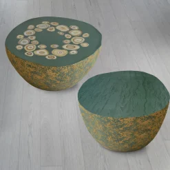 BonBon Irregular Golden & Green Coffee Table #2