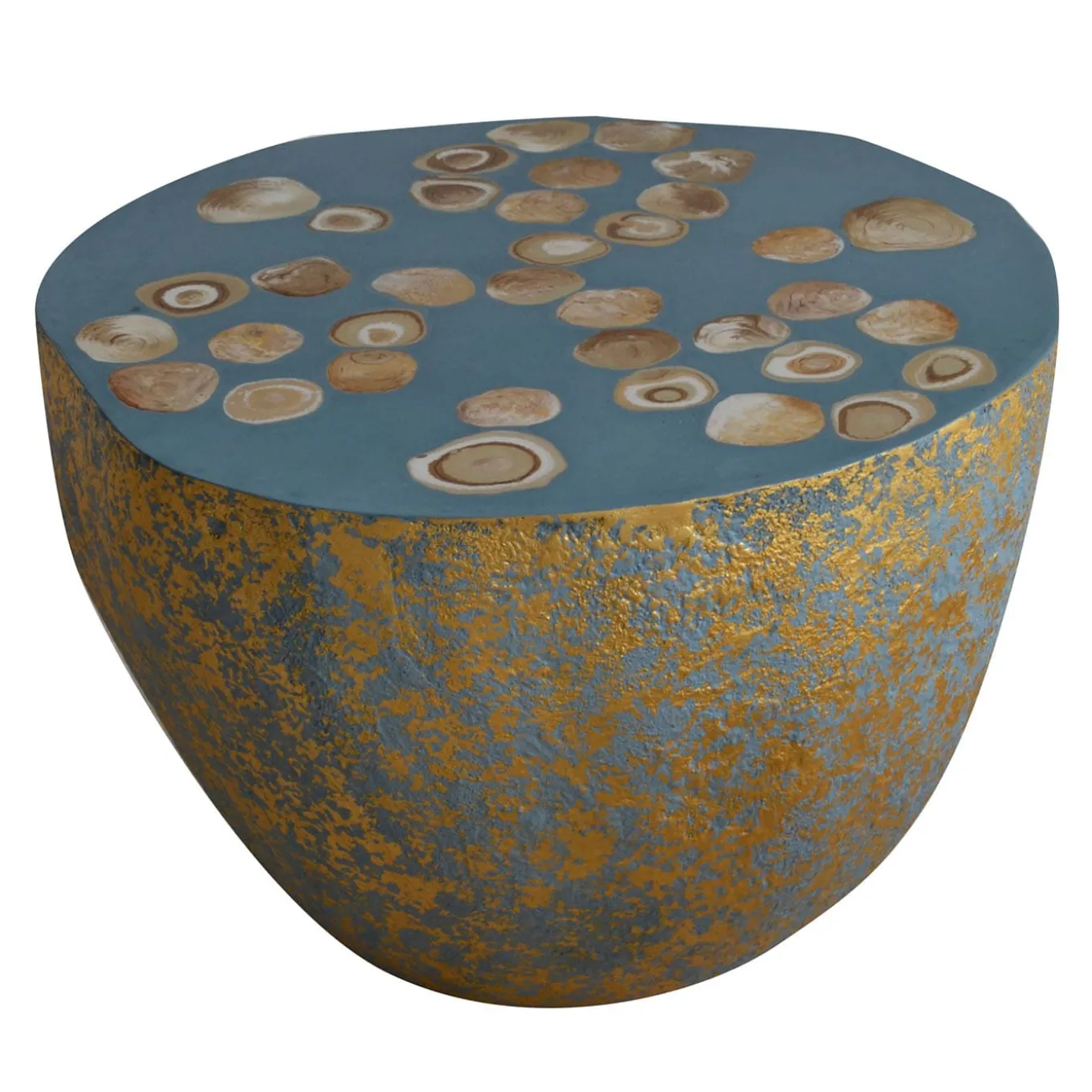 BonBon Irregular Golden and Powder Blue Coffee Table