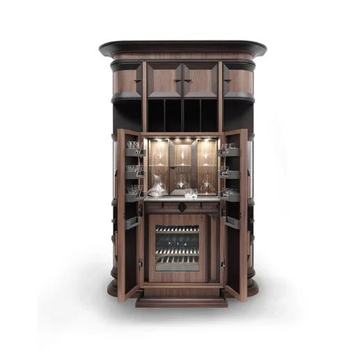 Bookcase with Bar Cabinet