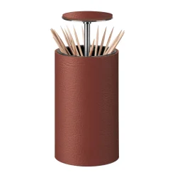 Bordeaux Leather Toohpick Holder
