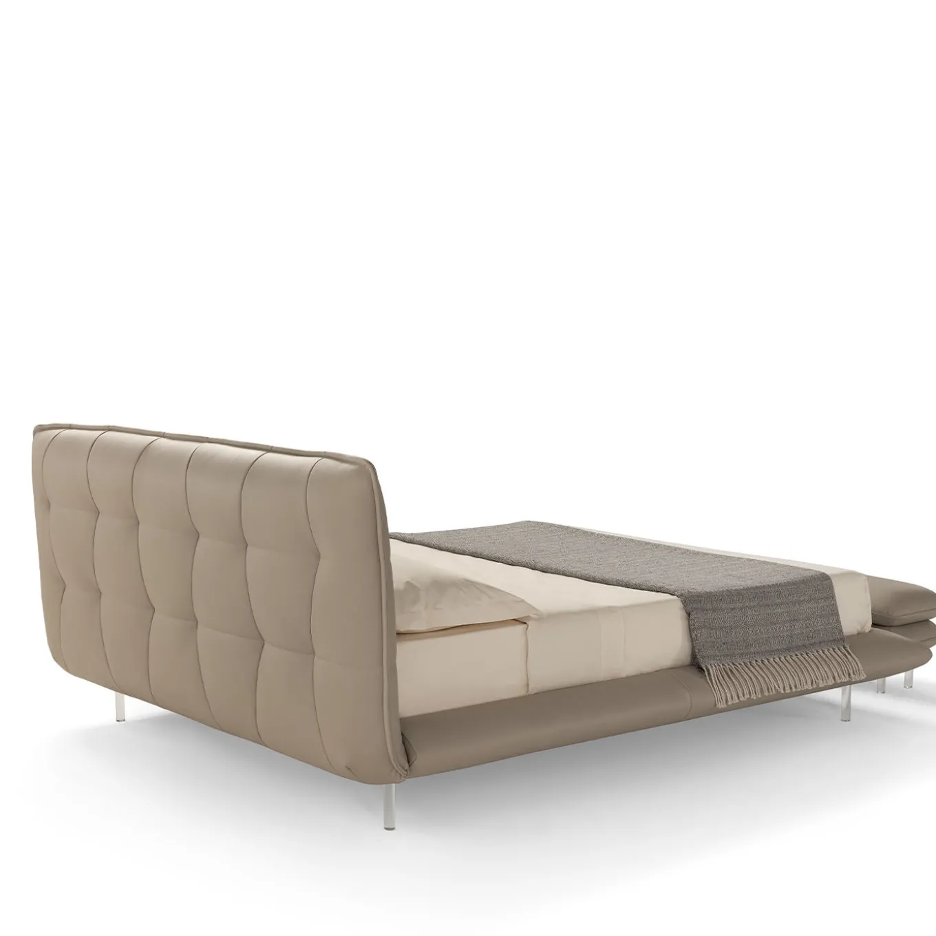 Borg 905 Beige Leather Bed & Bench