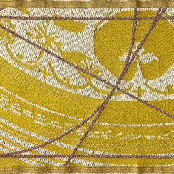 Borromi Double-Sided Runner in Sulfur Yellow & Garnet Red