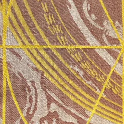 Borromi Double-Sided Runner in Sulfur Yellow & Garnet Red