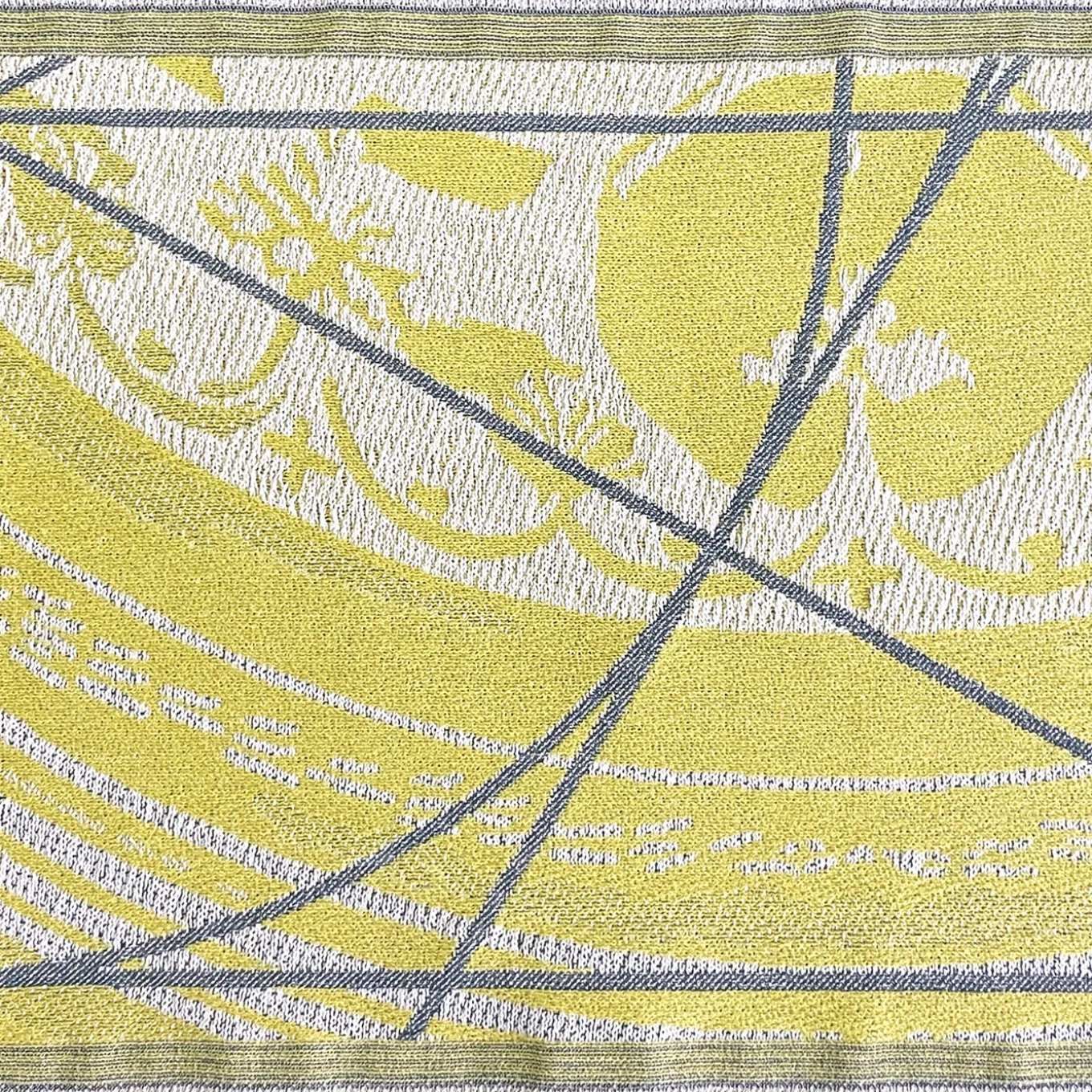 Borromi Double-Sided Runner in Cedar Yellow & Blue Green Alga