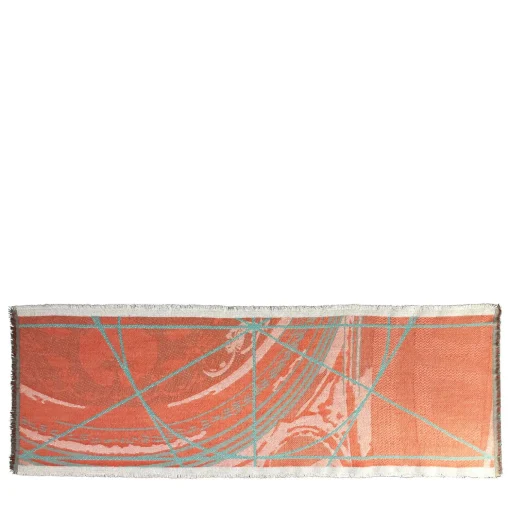 Borromini Double-Sided Runner in Tiffany and Red Rowan