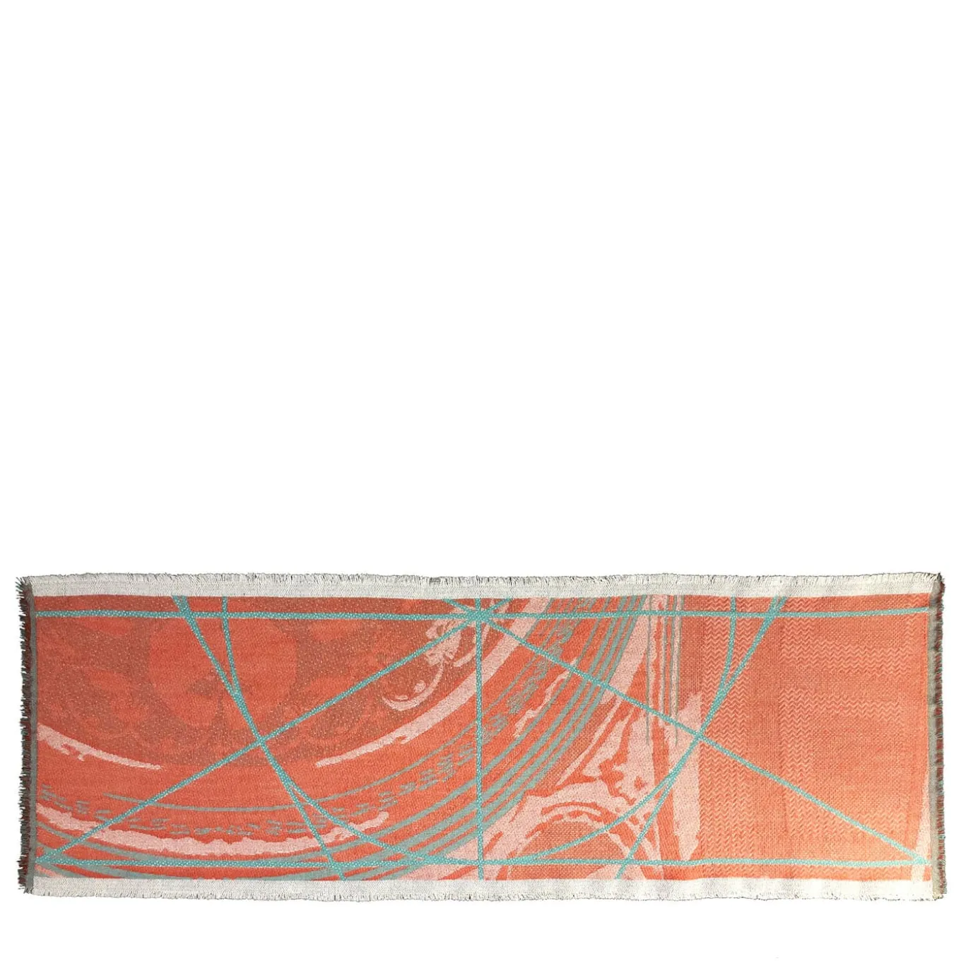 Borromini Double-Sided Runner in Tiffany and Red Rowan