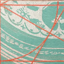 Borromini Double-Sided Runner in Tiffany and Red Rowan