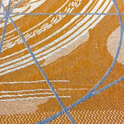 Borromini Double-Sided Runner in Hermes Orange and Blitzblau