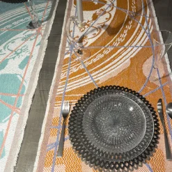 Borromini Double-Sided Runner in Hermes Orange and Blitzblau