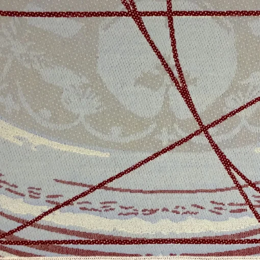 Borromini Double-Sided Runner in Garnet and Himmel Blue