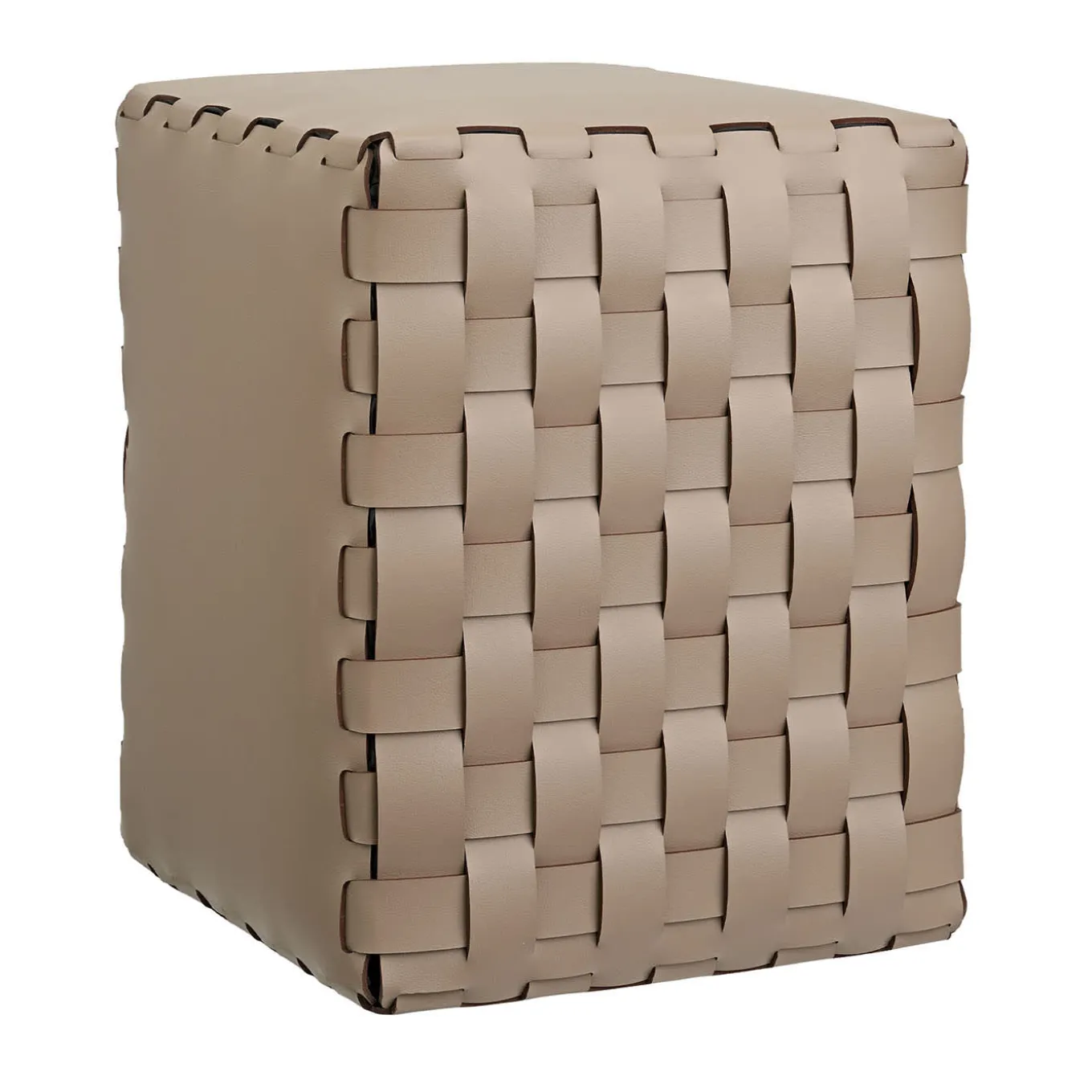 Bottega Cappuccino Padded Pouf by Ekaterina Borovkova