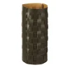 Bottega Olive and Mustard Leather Umbrella Stand