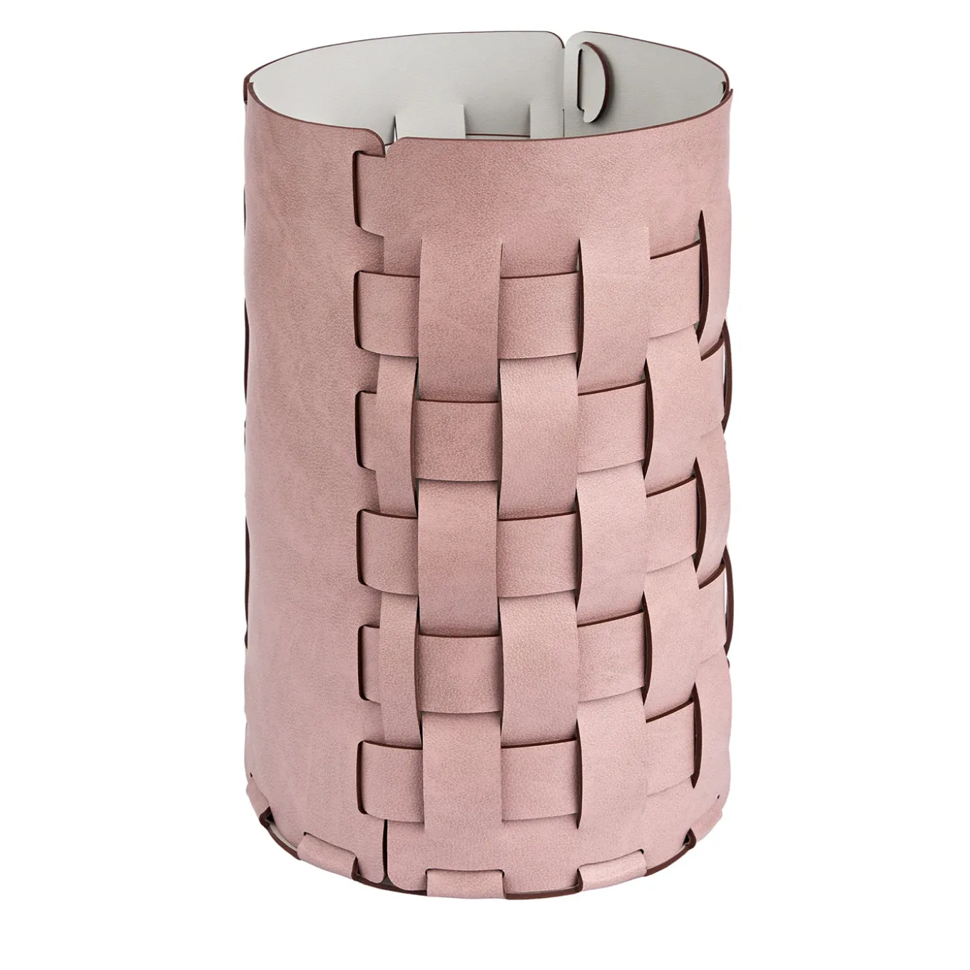 Bottega oyster and ash rose Leather Waste Basket