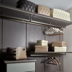 Bottega White/Panna Cotta Linens Basket by Ekaterina Borovkova