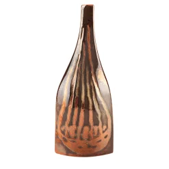 Bottiglia #1 Bottle-Shaped Coppery Ceramic Vase