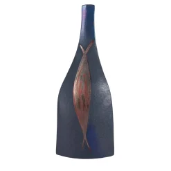 Bottiglia #2 Bottle-Shaped Polychrome Ceramic Vase