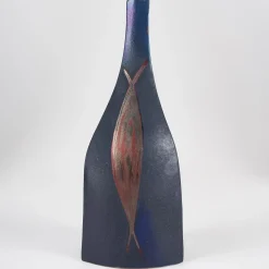 Bottiglia #2 Bottle-Shaped Polychrome Ceramic Vase