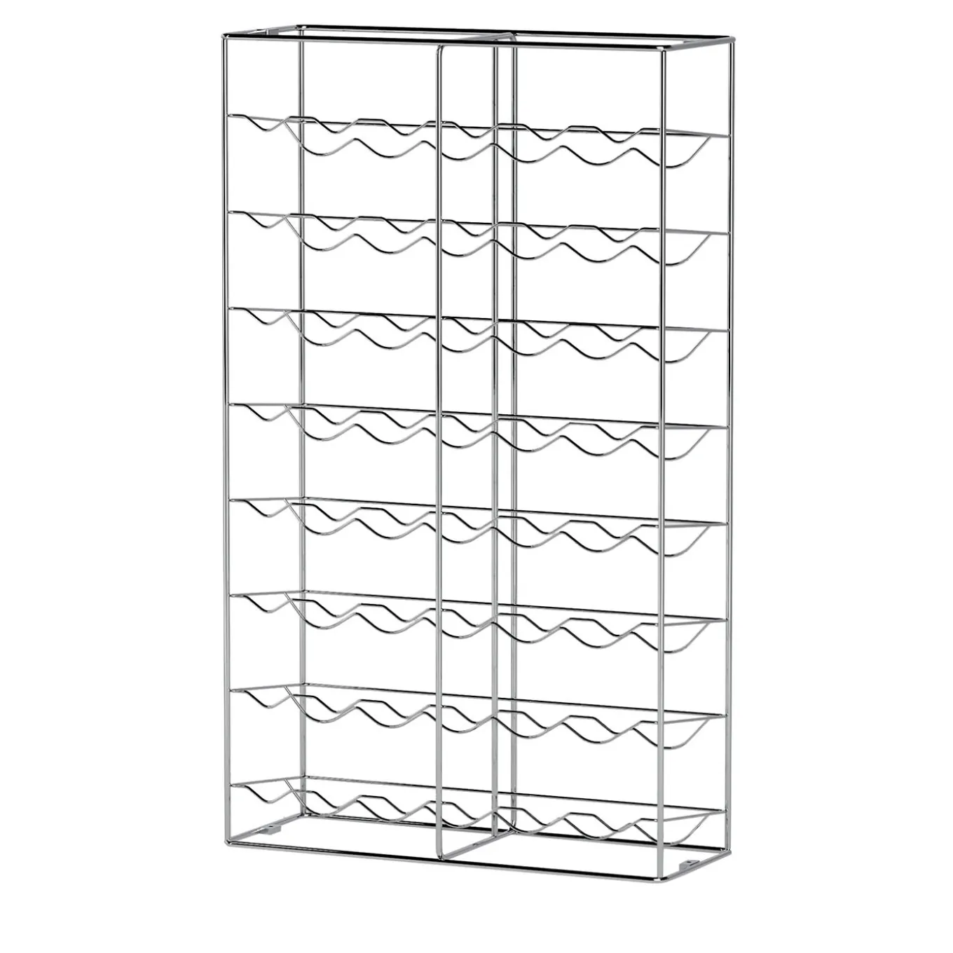 Bottillaria Chrome Metal 48-Bottle Wine Rack