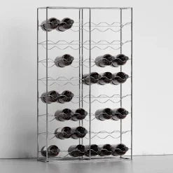 Bottillaria Chrome Metal 48-Bottle Wine Rack