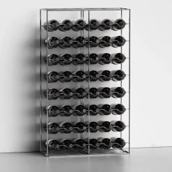 Bottillaria Chrome Metal 48-Bottle Wine Rack