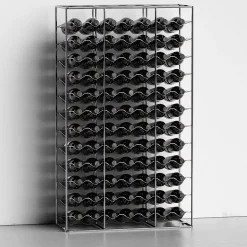 Bottillaria Chrome Metal 84-Bottle Wine Rack