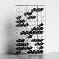 Bottillaria Chrome Metal 84-Bottle Wine Rack