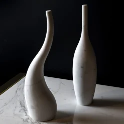 Bottle-Inspired Travertine Decorative Sculpture