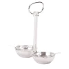 2-Bowl Silver Salt & Pepper Cruet