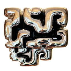 Brain Drain Chrome Sculpture