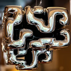 Brain Drain Chrome Sculpture