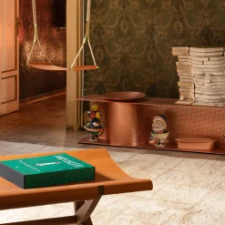 Branda Leather Full Grain Cognac Bench