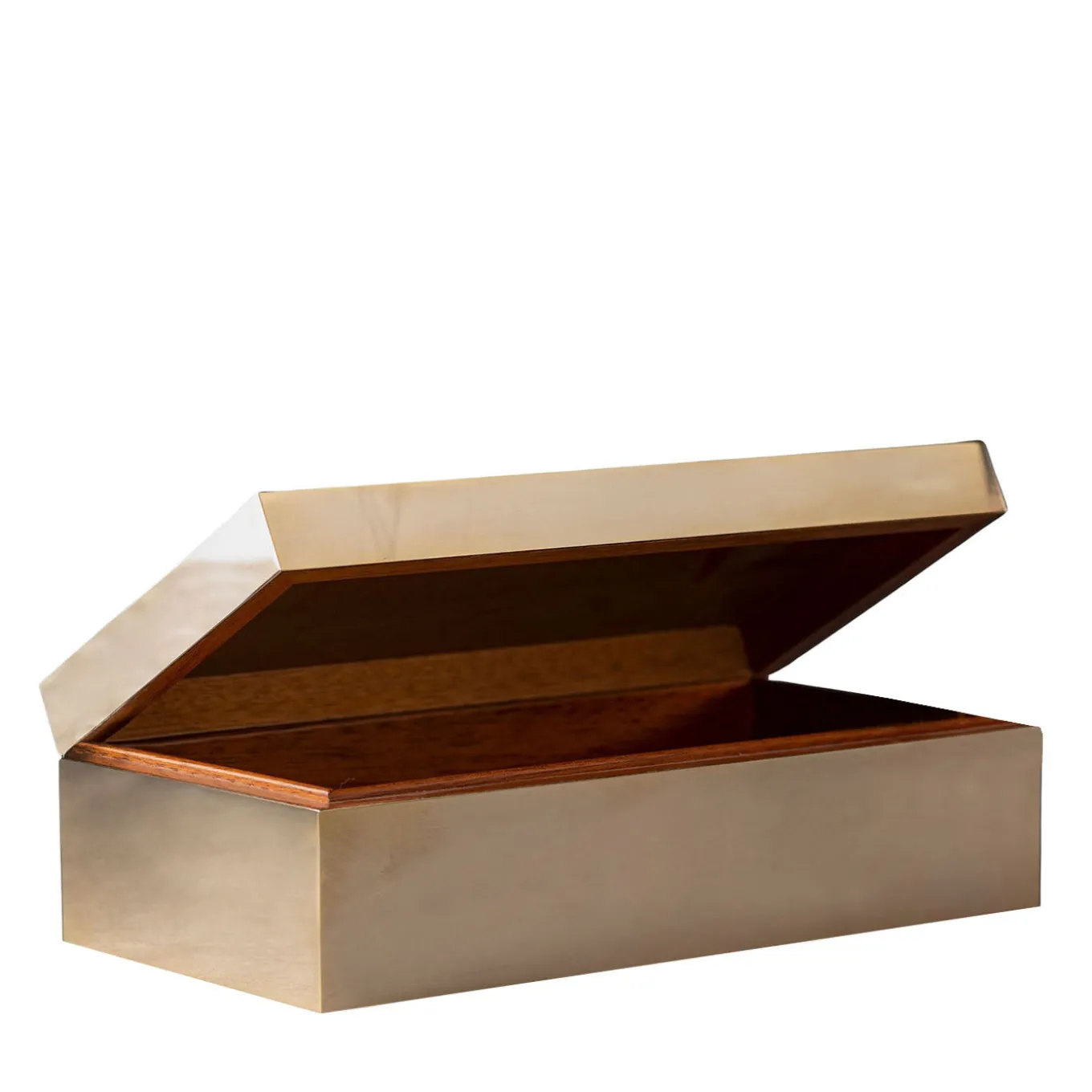 Brass and Cedar Wood Cigar Box