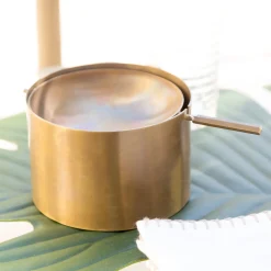 Brass Ashtray with Tilting Plate