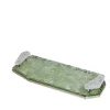 Brass Tray in Green and Hyaline Quartz