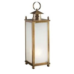 Brassy Outdoor Floor Light