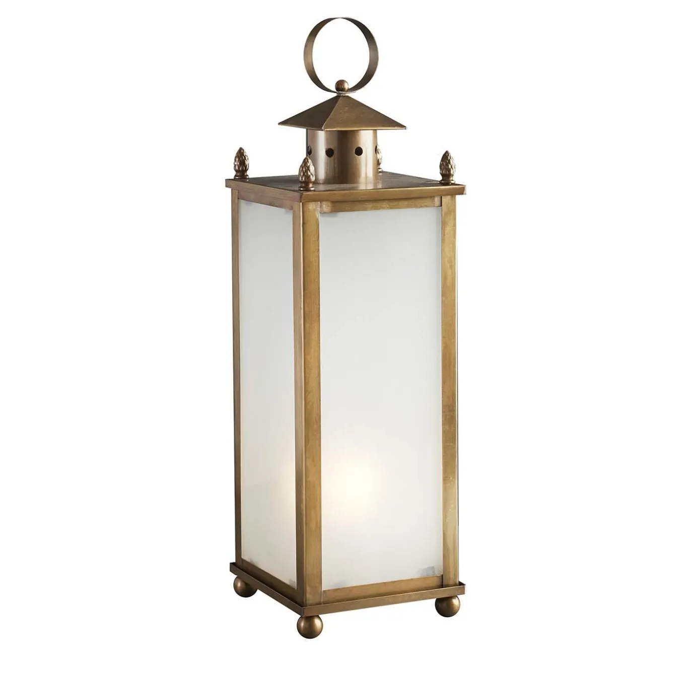 Brassy Outdoor Floor Light