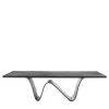 Bree E Onda black solid oak wood and iron Dining Table