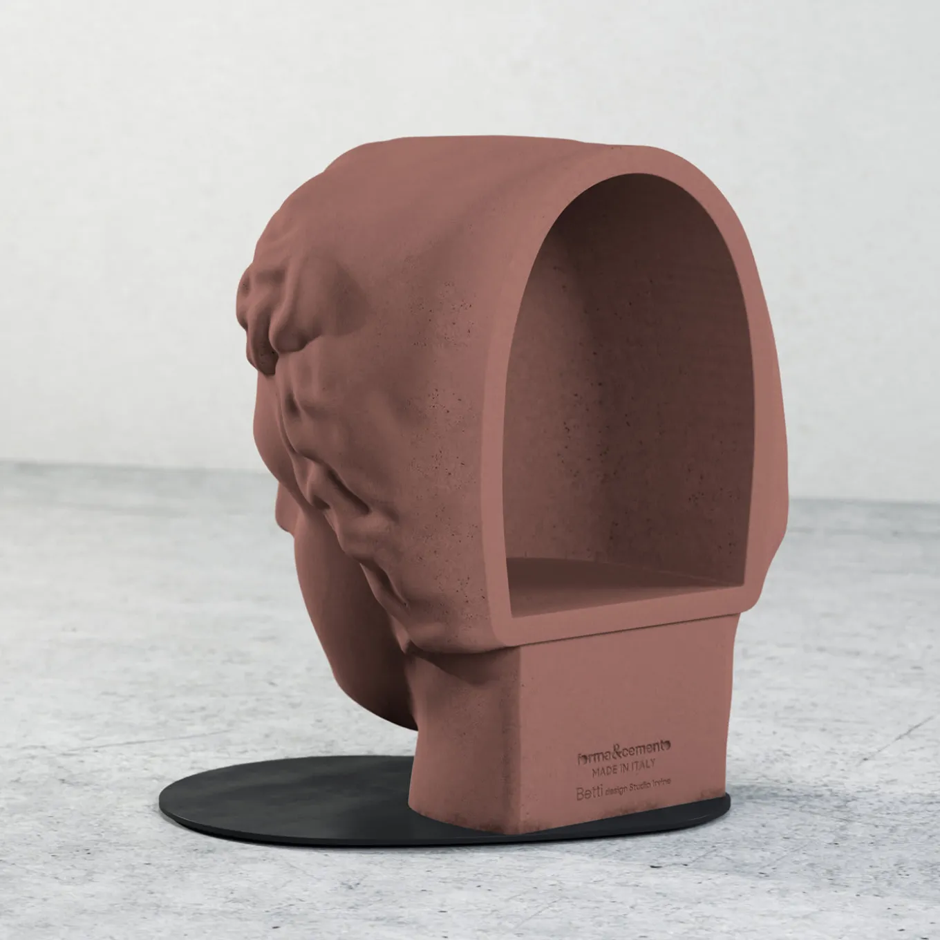 Brick Red Betti Stool by Marialaura Rossiello Studio Irvine