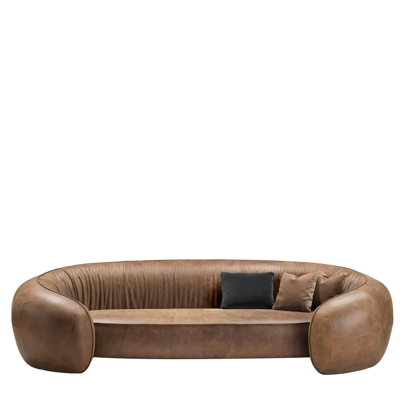 Bridge 3-Seater Brown Sofa by Stefano Giovannoni